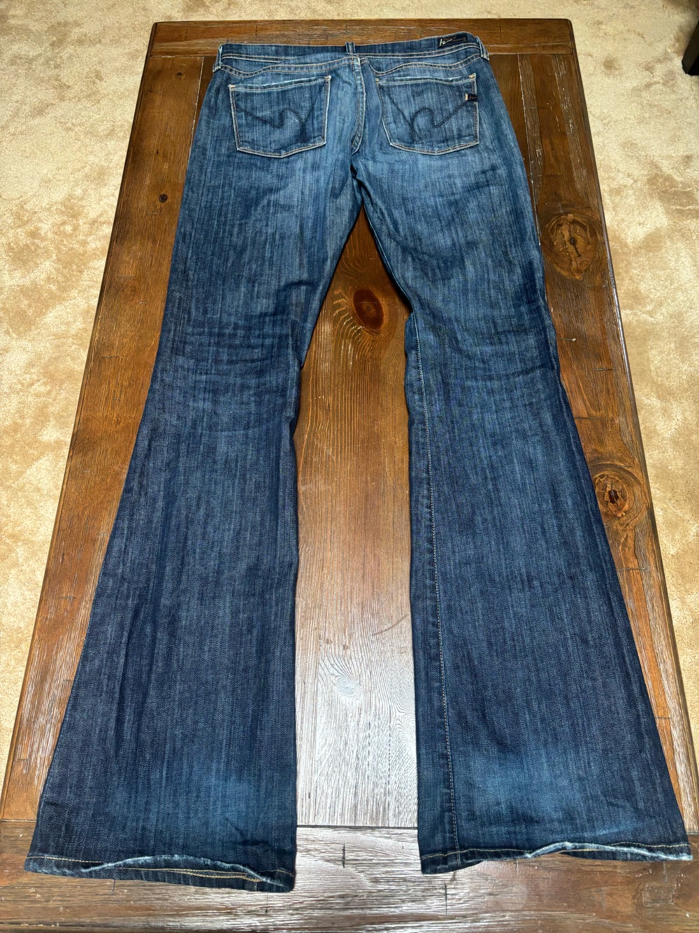 Citizens Of Humanity Dark Blue Flare Jeans Size 27 Ingrid #002 Low Waist - Picture 2 of 9